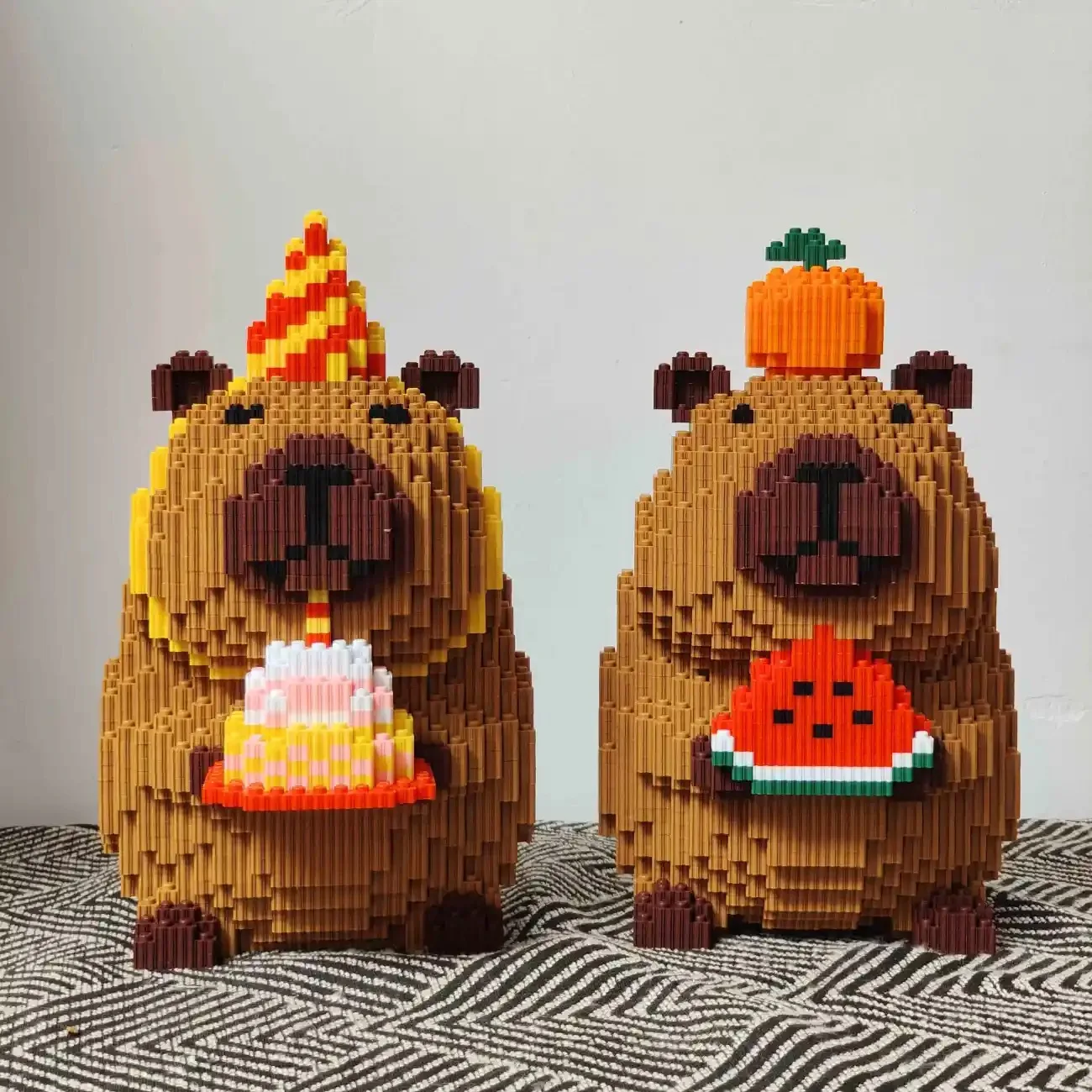 

Big Capybara Toy For Kids Giant Capybara Birthday Figure Capipara Bubble Tea Construction Set Decoration For Home For Aged 14+