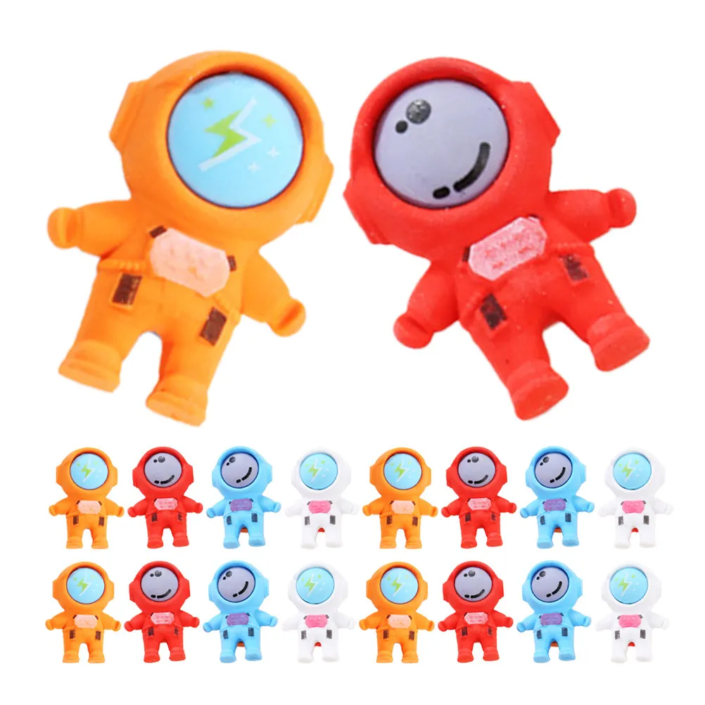 18Pcs Mini Cute Astronaut Erasers Space Theme for Classroom Prize Fun Pencil Erasers School Supplies Eraser for