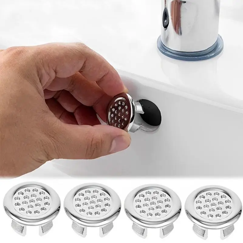 

2pcs Bath Sink Round Ring Overflow Cover Spare Sink Basin Plastic Tidy Trim Bathroom Ceramic Basin Ceramic Pots Overflow Ring