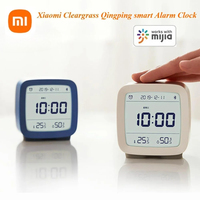 XIAOMI Youpin Cleargrass Qingping Smart Alarm Clock Display LCD Screen Adjustable Nightlight Smart Control Temperature Humidity