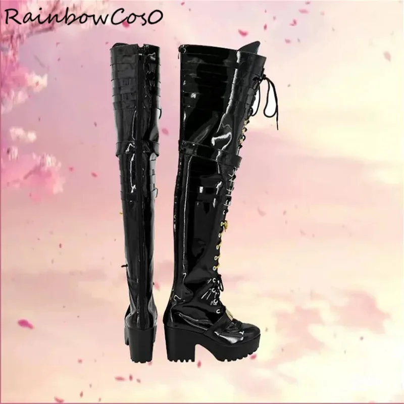 الجنية فارس لانسلوت تريستان مصير/الطلب الكبير FGO تأثيري أحذية الأحذية لعبة أنيمي حفلة الهالوين عيد الميلاد RainbowCos0 W3817 #4