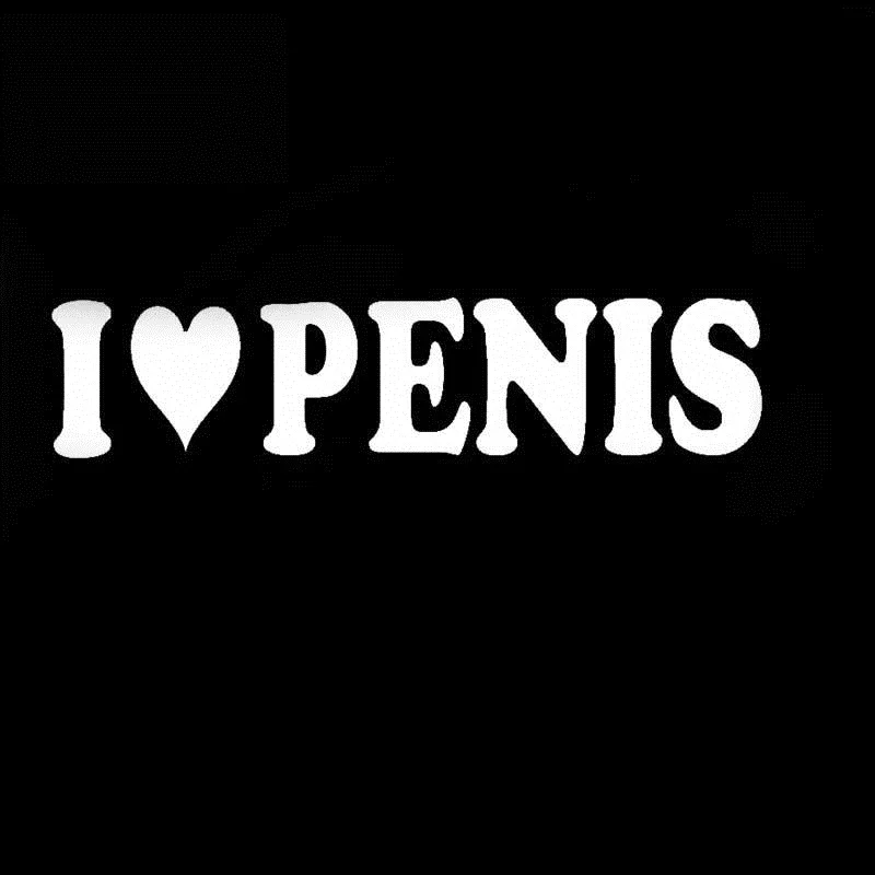 I Love Penis Gay Pride Prank Funny Gag Gift Vinyl Decal Car Window Bumper Sticker DIY Funny Stickers,20cm*5cm view 2