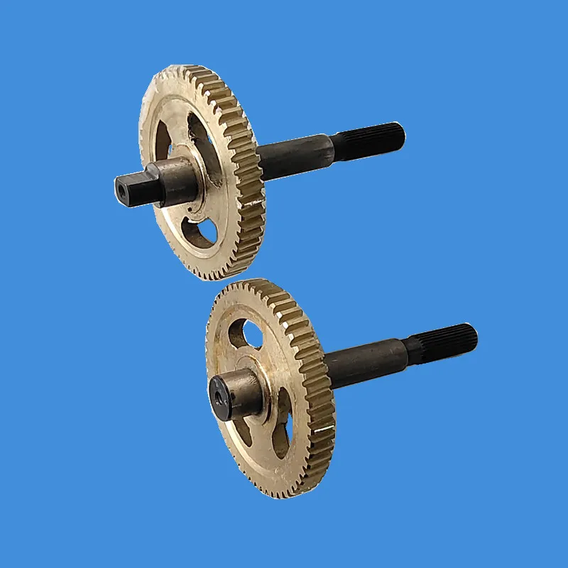 55 Tooth Brass Worm Gear with Spline Shaft, Garage Door Motor Worm Gear Replacement Accessory