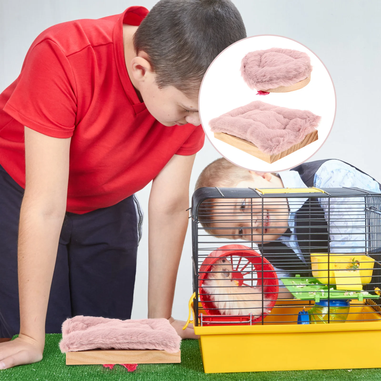 

2pcs Pet Parrot Playstand: Warm Bird Cage Perch Platform Interactive Training Playground For Parakeets Cockatiels Chinchillas