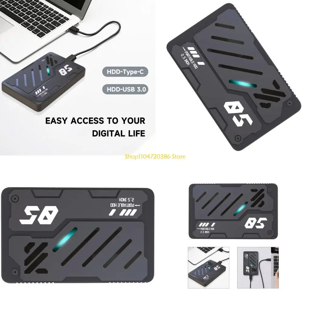 

K0EA USB C 2.5in External Hard Drive 5Gbps Speed Multiple Storage Option