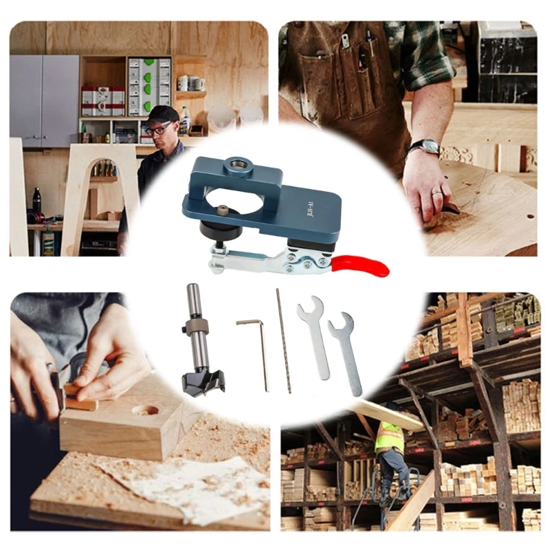 Essential 35mm Concealed Hinge Jig Hole Puncher Locator for Factory Worker