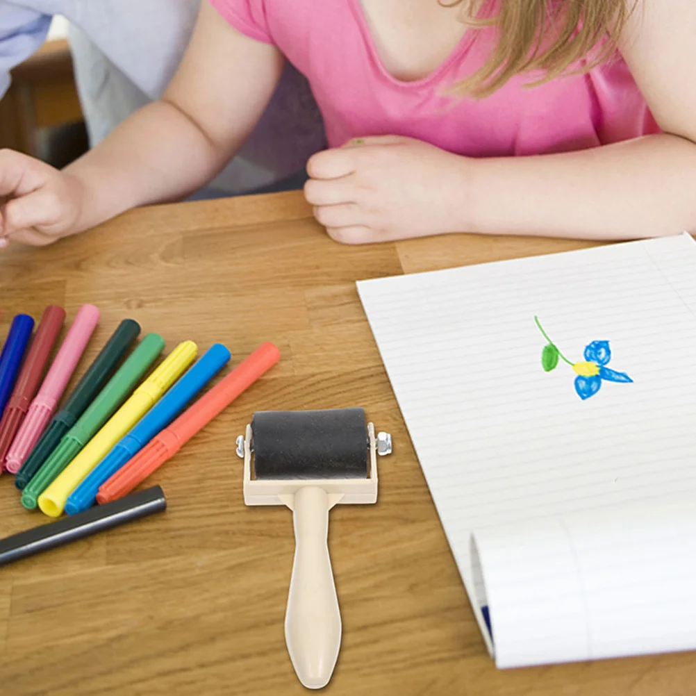 Rullo da 8 pezzi per scrapbooking artigianale, strumento di stampa in gomma sostituibile, piccolo blocco di inchiostro manuale portatile resistente all'usura