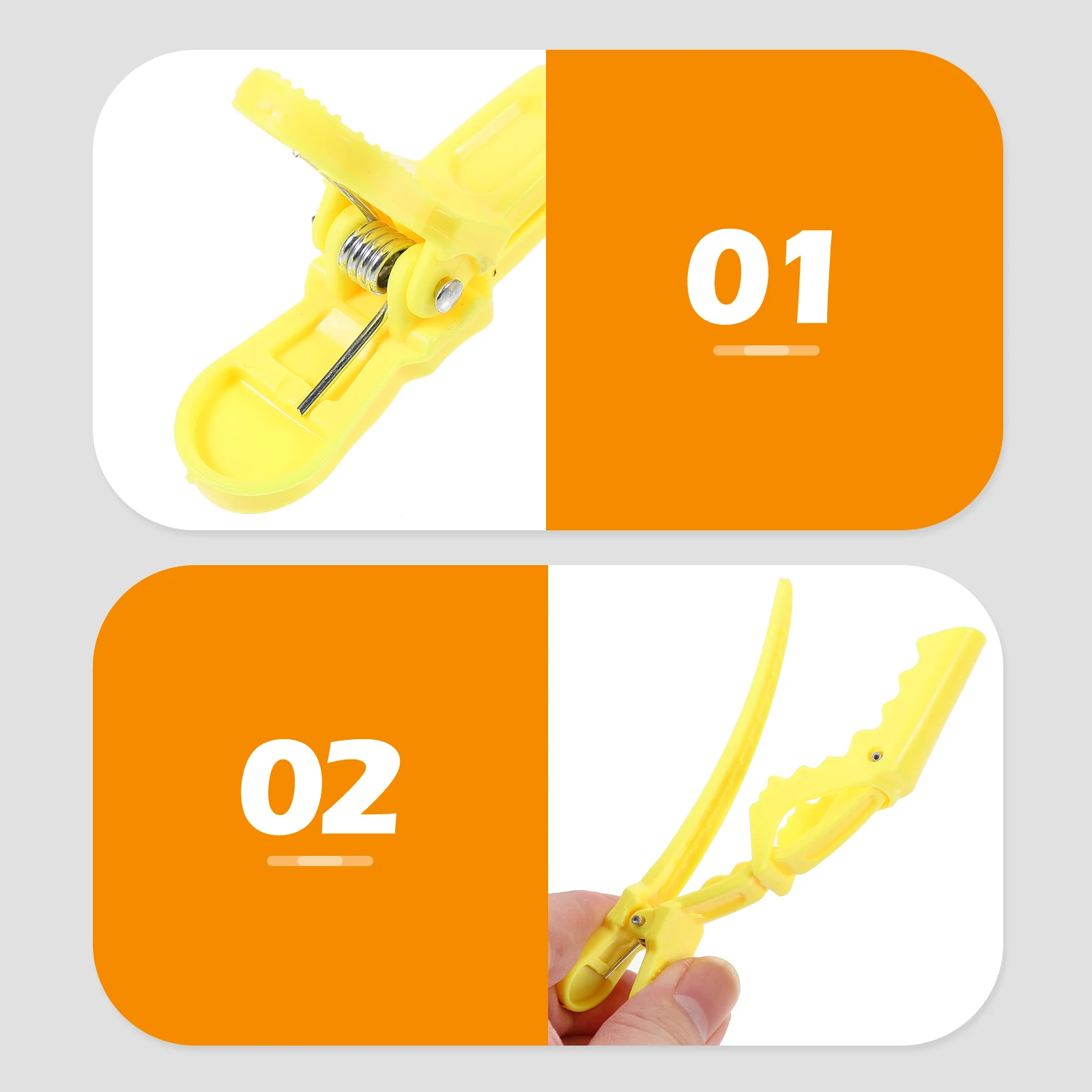 

12 pcs Salon Clips Lightweight Hair Clamps Sturdy Alligator Sectioning for Styling Perm Face Washing