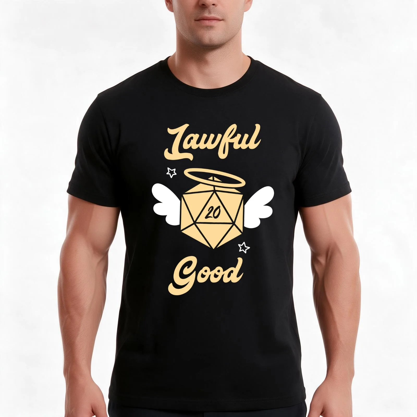 Lawful Good T-Shirt Summer Casual Cotton Tee Oversized Streetwear Tops Vintage Graphic Print Loose Fit Short Sleeve