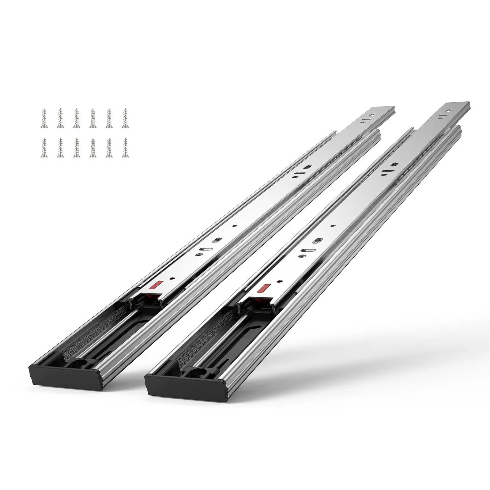 10 Pairs of 20 Inch Drawer Slides Side Mount Rails, Heavy Duty Full Extension Steel Track, Soft-Close Noiseless Guide Glid