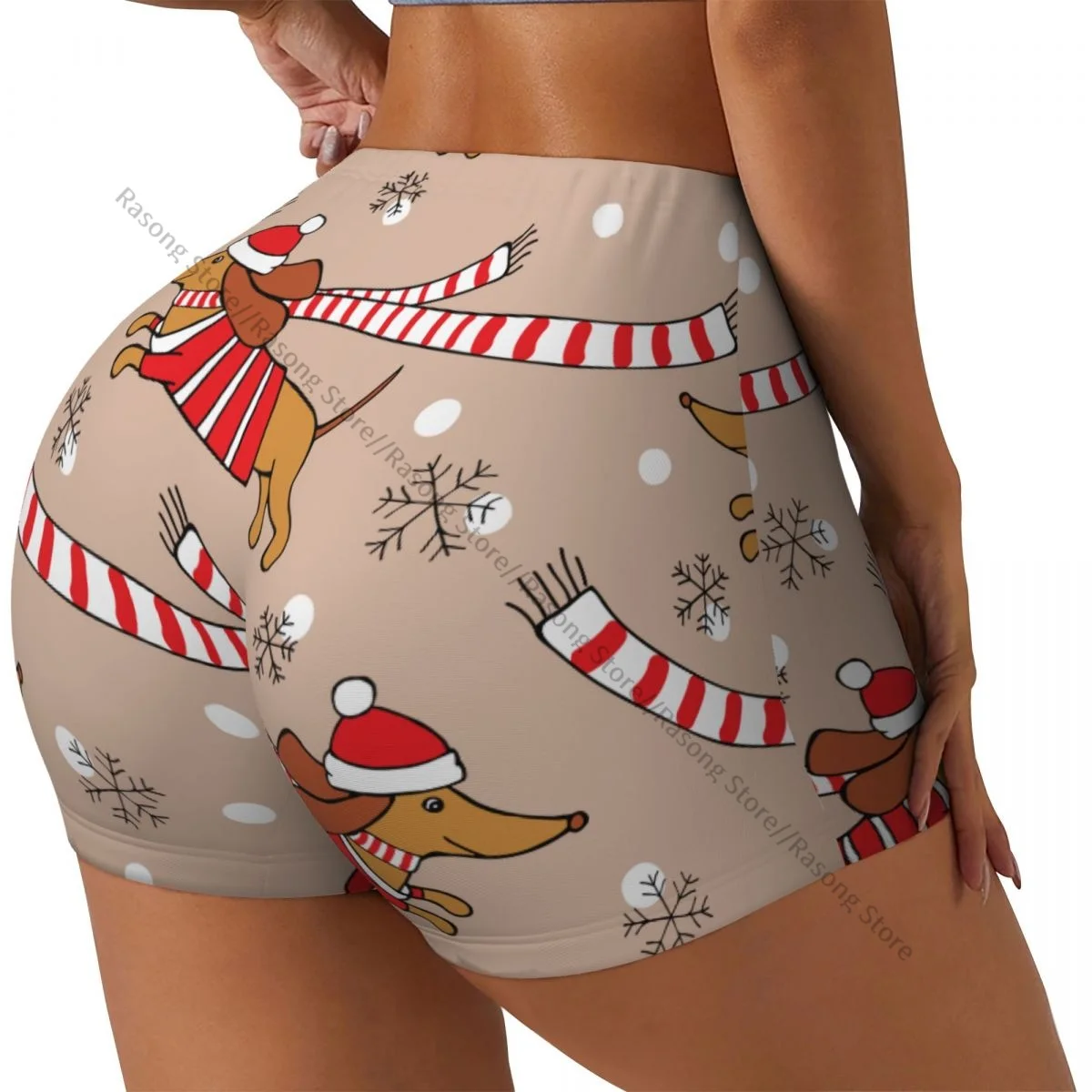 

Шорты для йоги из спандекса для женщин, хипстерские шорты для тренировок таксы, щенка, мопса, собаки