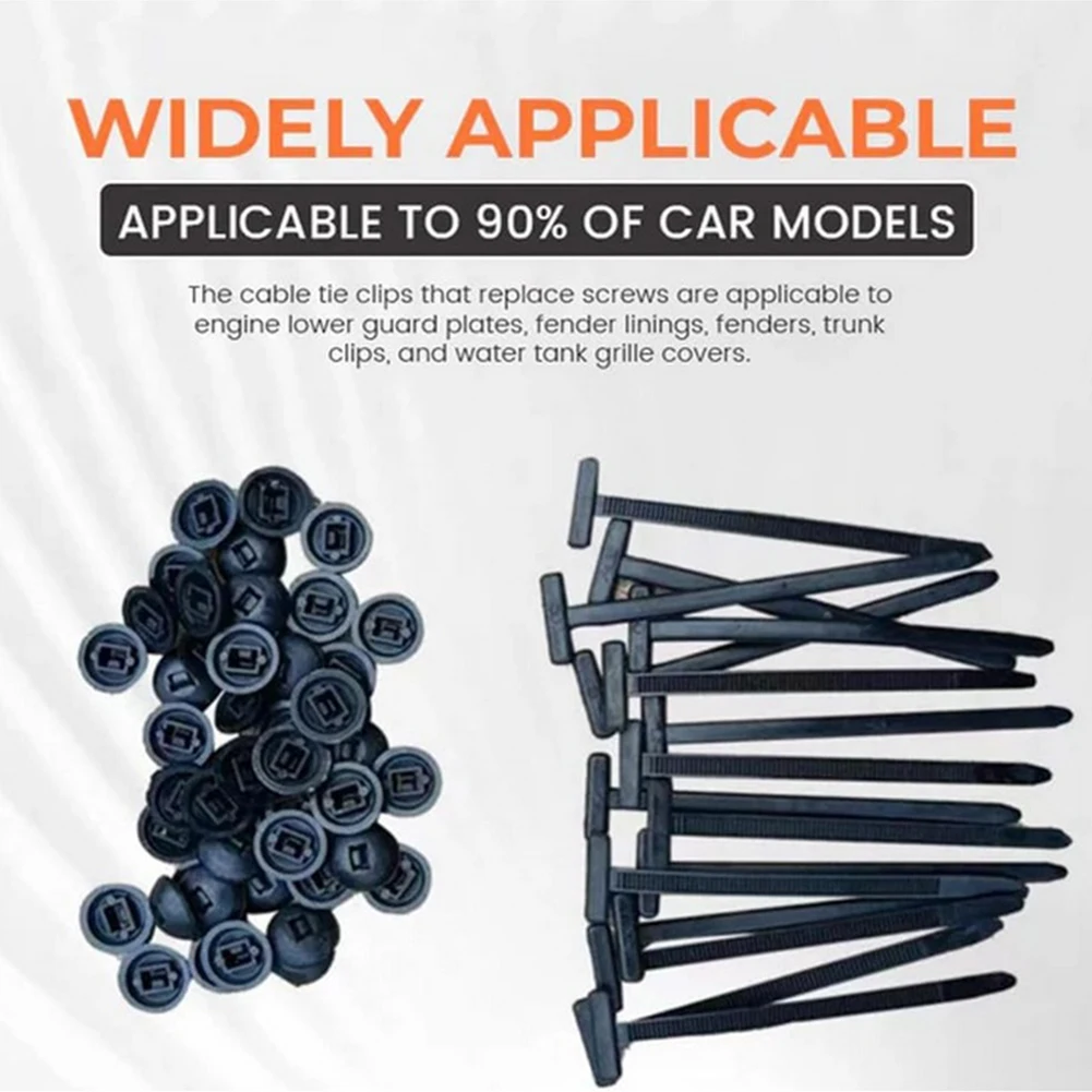 ربطات عنق بسحاب كابل من النايلون، ربطات عنق بسحاب شديدة التحمل، مشبك ربطة كابل عالمي للإصلاح اليومي للسيارة #2