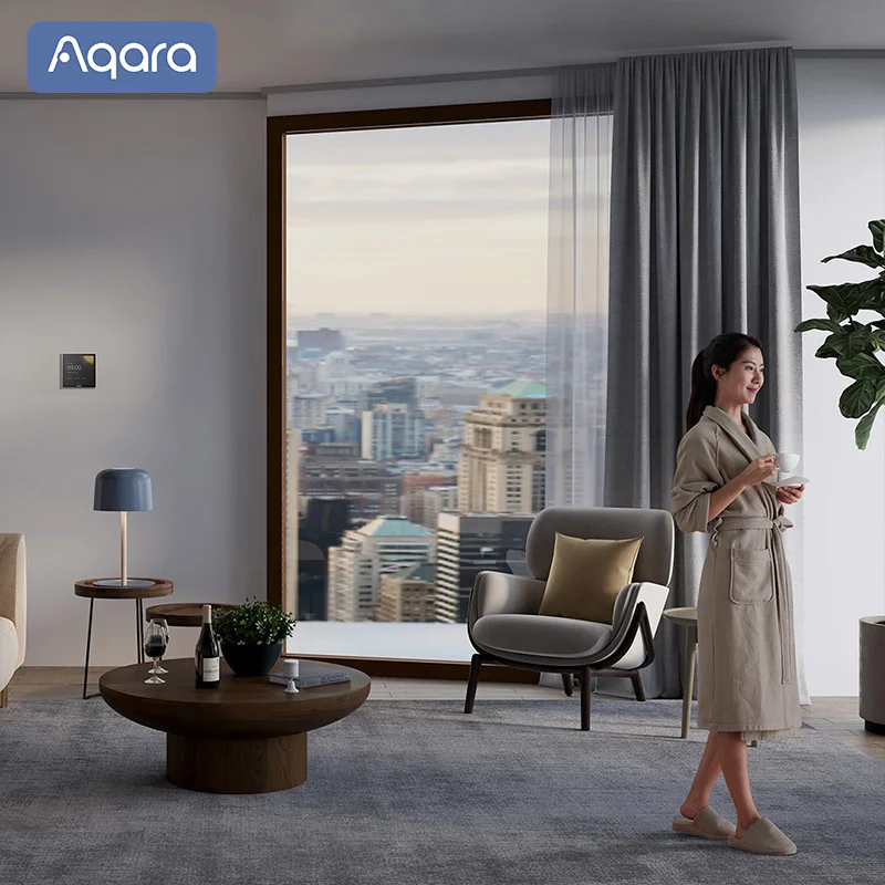 Aqara Scene Panel Switch S1 Zigbee 3.95 "شاشة لمس ذكية AI التعرف على الإيماءات Siri التحكم الصوتي العمل مع تطبيق Apple Homekit