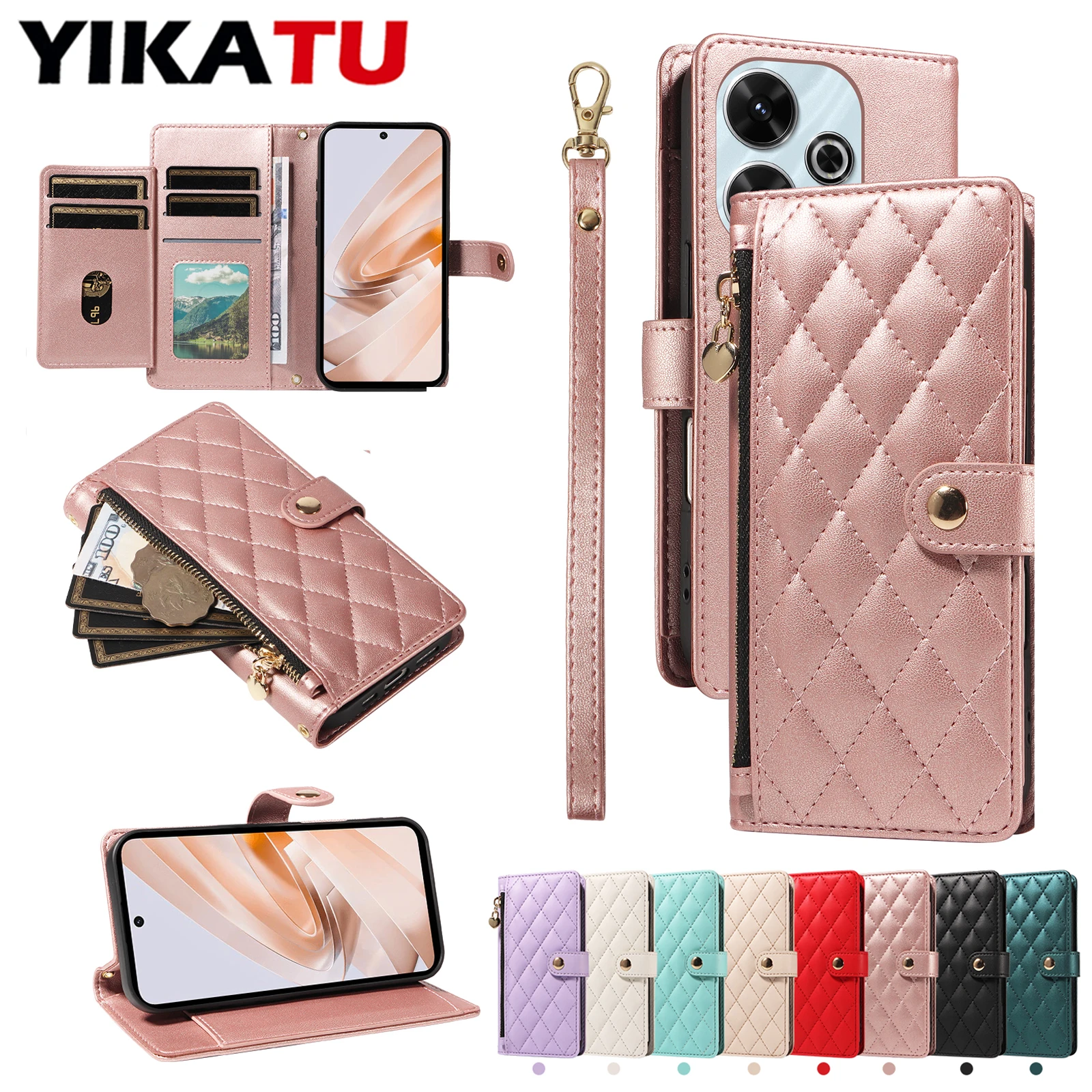 

Wallet Leather Phone Case For Xiaomi 15 14 Ultra 14T 13T 12T Pro Poco X7 X6 M7 M6 F7 F6 F5 Pro 5G C75 C71 C61 C55 X3 NFC Funda