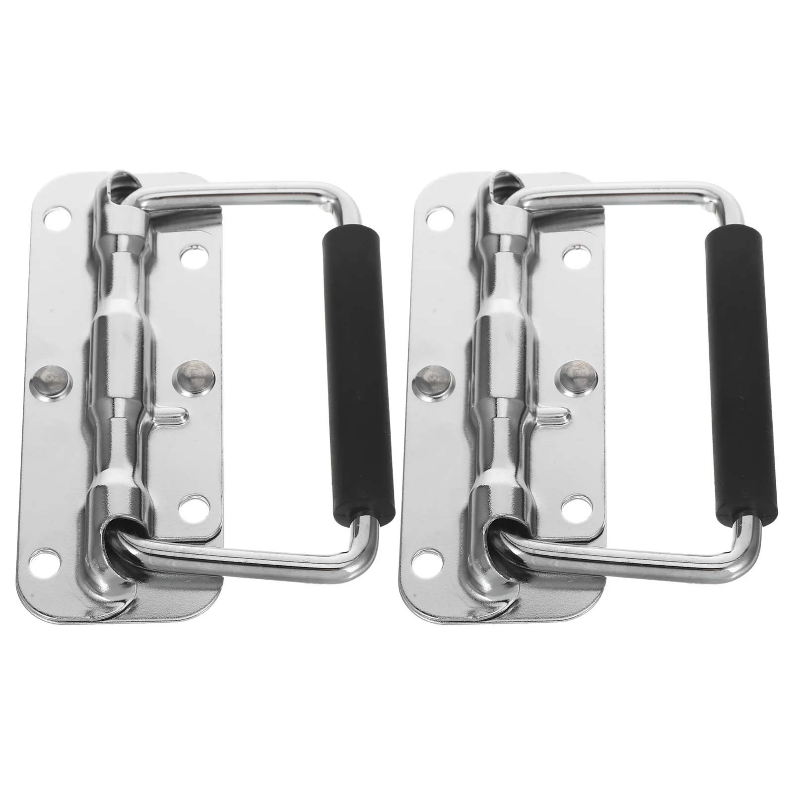 

2pcs Stainless Steel Aircraft Case Handle Heavy Duty Flight Box Pull Tool Cabinet Foldable Anti-Rust Handle Accessory