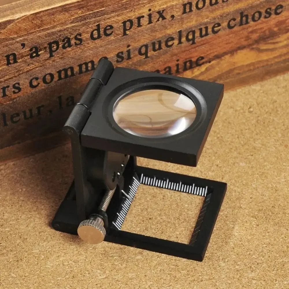 Portable Mini Magnifier Magnifying Glass Reading Durable Pocket Magnifier Compact High Definition 10X Magnifying Glass Elderly