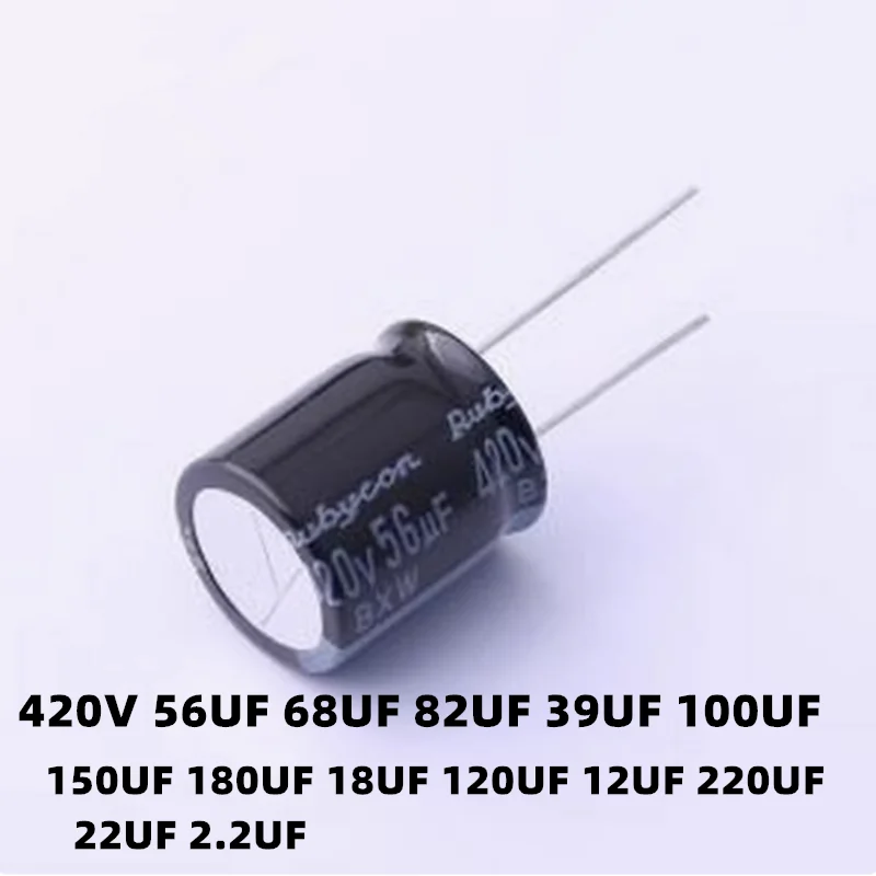 

10PCS Electrolytic Capacitor 420V 2.2UF 22UF 220UF 120UF 18UF 180UF 150UF 100UF 47UF 39UF 56UF 68UF 82UF