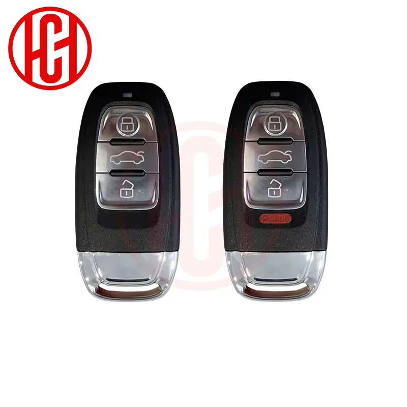 

3/4 Button For Audi A4L Q5 S4 A5 S5 A6 Q8 A4 A7 A8 A3 RS4 RS5 Remote Car Key Shell Case Cover Smart Key Uncut Blade