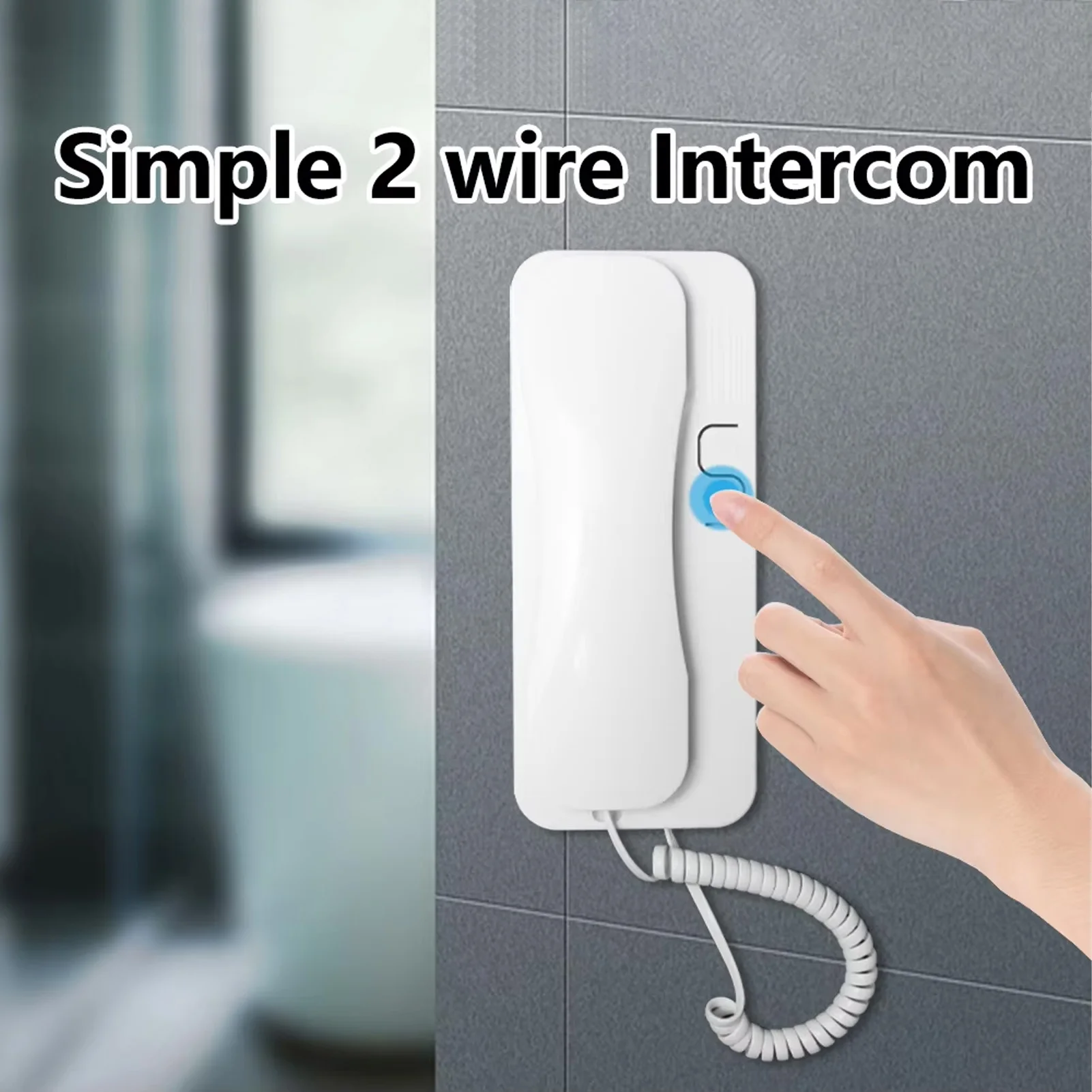 Corded Phone Lightweight Wall Mountable Landline Telephone Integrated Button Design Space Saving Desk Phone Mute Function