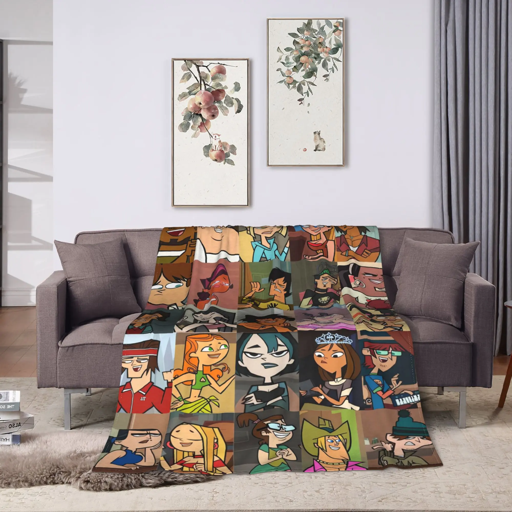 Total Drama Action Flannel Blankets Winter  Soft Durable Throw Blanket for Child Bedroom Graphic Bedspread Sofa Bed Cover