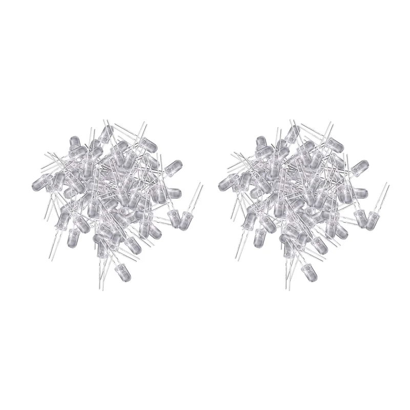 

BAAG-200 Pcs 5Mm Warm White LED Diode Lights DC 3V 20MA Bulb Lamps Electronics Components Light Emitting Diodes