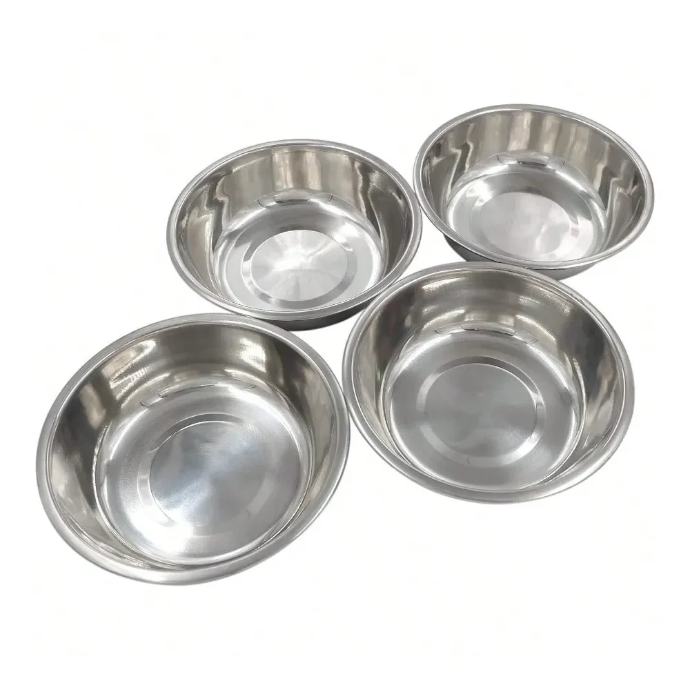 Dog Supplies Dogs Accessories Bowls Cat Bowls Stainless Steel Bowls 4Pack