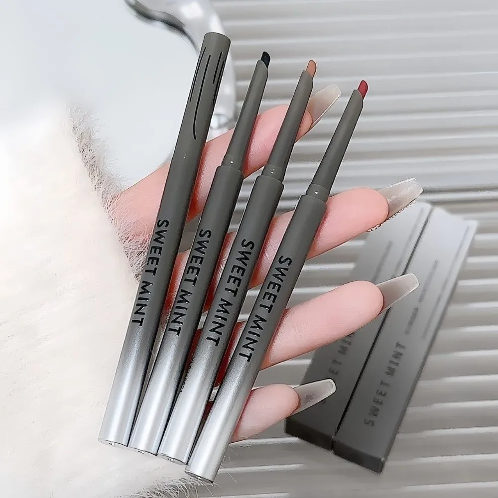 Matte Finish Rose Red Eyeliner Waterproof Formula Long-lasting Wine Red Eyeliner Silky Smooth Easy To Color Eyeliner Pencil