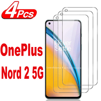 2/4Pcs 9H Screen Protector Glass For OnePlus Nord 2 5G Tempered Glass Film