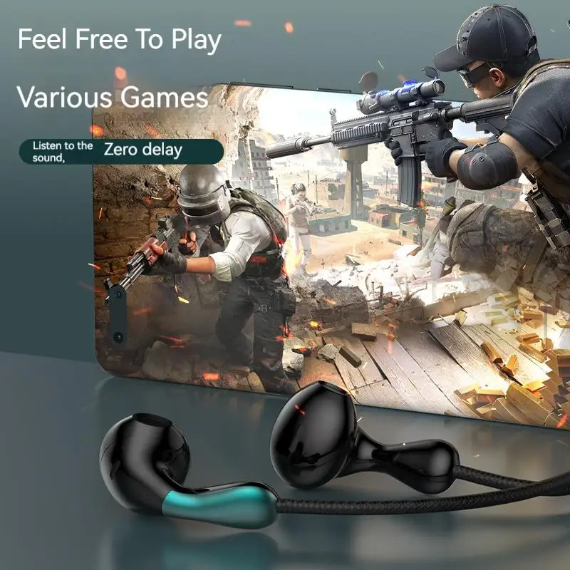 Wired Earphone 3.5mm AUX/Type C HiFi Surround Heavy Bass With MIC In-Ear Game Music Headsets For Samsung Huawei Xiaomi iPad PC