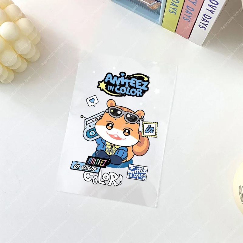 Cartoon Cute Transfer Sticker Anime ATEEZS Crystal Self-adhesive Label Decal Kpop Style Pattern DIY Water Bottle Decor Stickers view 2