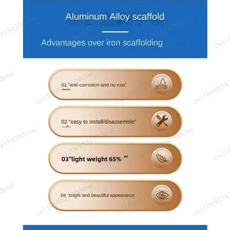 Factory Folding Engineering Ladder Platform and Pedal Accessories Aluminum Alloy Scaffolding Flexible Expansion