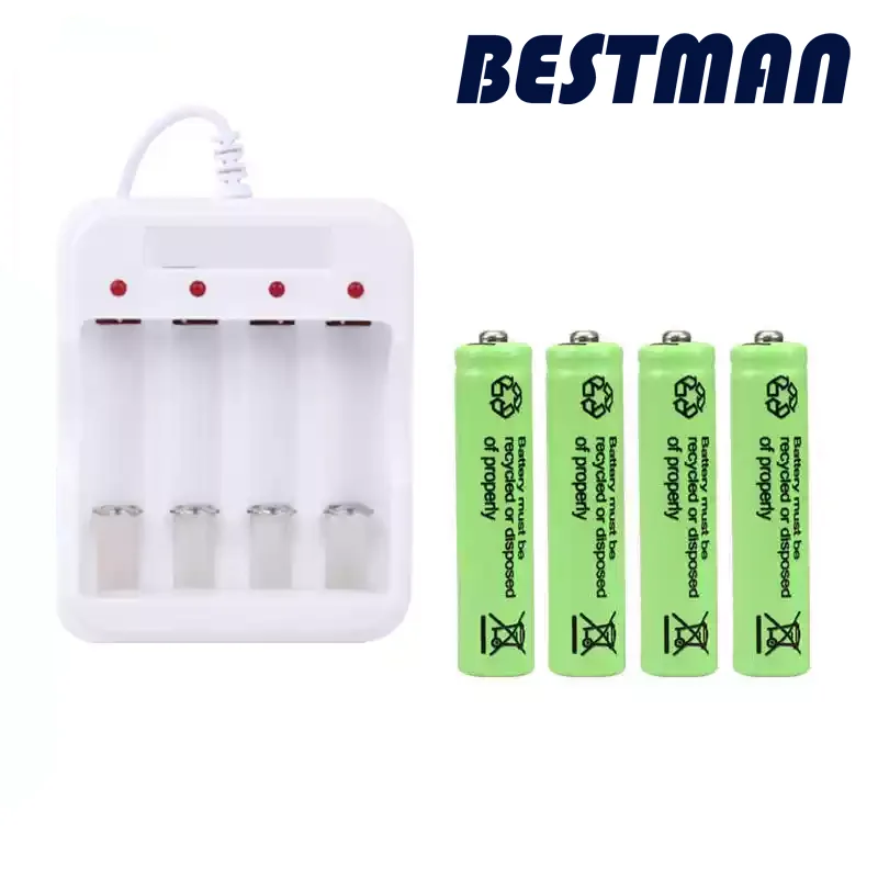 BESTMAN No. 5 No. 7 Rechargeable battery 1.2v large capacity smart charger set TV remote control toy alarm clock universal