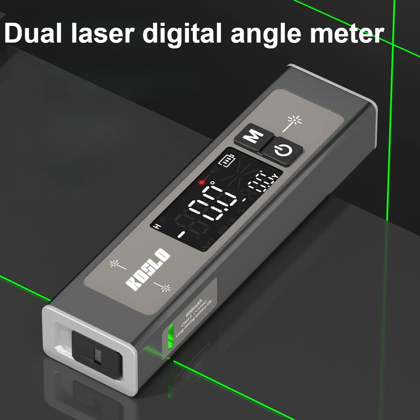 Digital Angle Inclinometer Meter Portable Electronic Inclinometer Woodworking Decoration Dual Laser Horizontal Measuring Tool