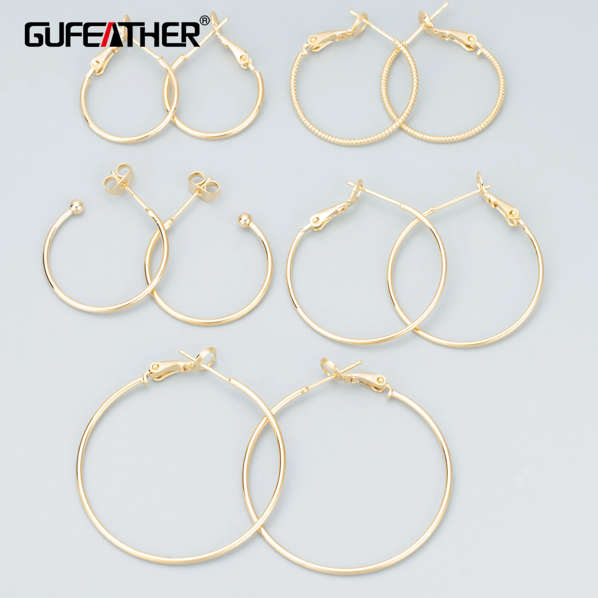 GUFEATHER MC19,jewelry accessories,18k gold plated,pass REACH,nickel free,round ring,charms,jewelry making,diy earrings,6pcs/lot