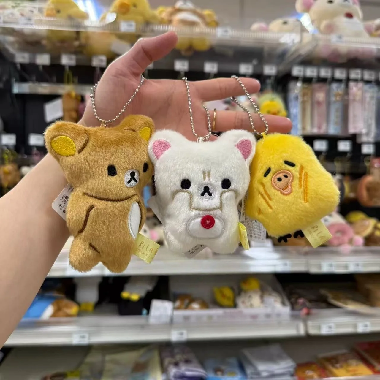 ตุ๊กตาการ์ตูนริลัคคุมะ อิโมจิ ตุ๊กตาผ้าพลัฌ ของเล่น กระเป๋า พวงกุญแจ อนิเมะ คาวาอี้ ตุ๊กตาคิริโอิริ ลูกเจี๊ยบโกรธ ตุ๊กตาหมี