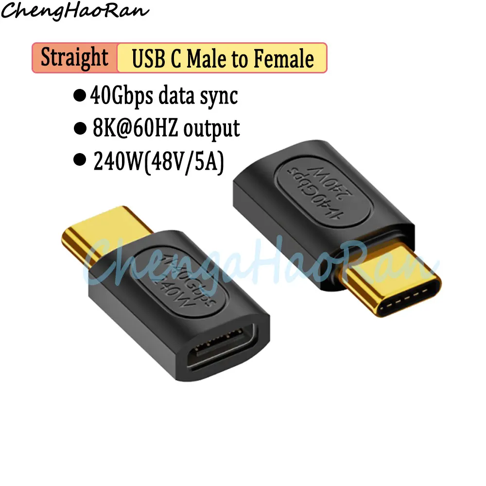 1 قطعة 240 واط USB C موسع محول 90 درجة نوع C ذكر إلى أنثى موسع OTG 40Gbps سريع محول البيانات محول محول الشحن