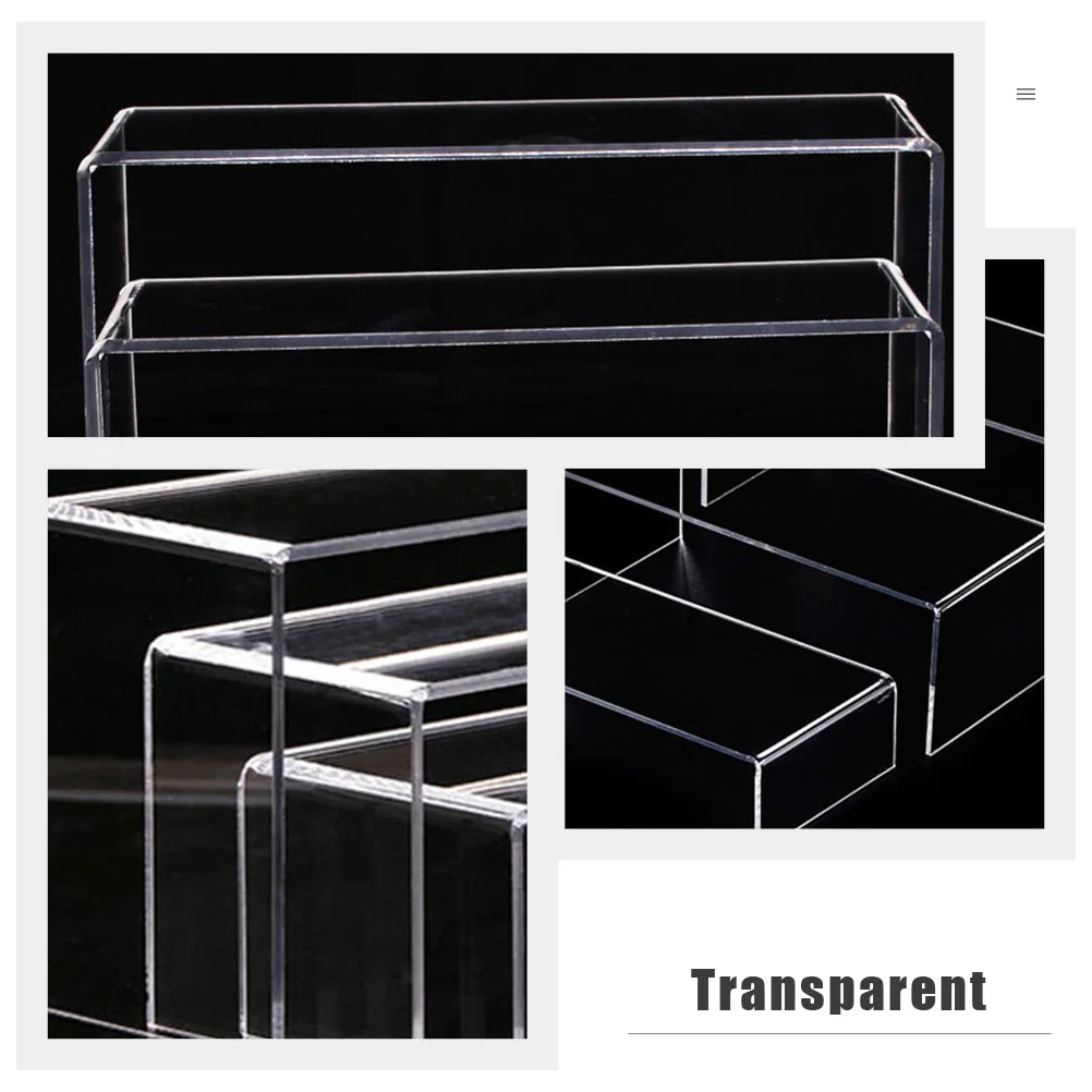 

3 Pcs Acrylic Display Stand Shoe Rack Sports Holder Candy for Shop Item Retail Show