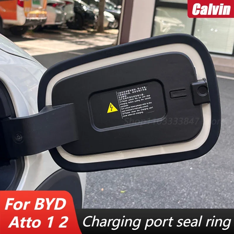 Puerto de carga para coche BYD Dolphin seagull atto 1 2 2022 23, anillo de sellado de goma, protector contra el polvo, accesorio impermeable