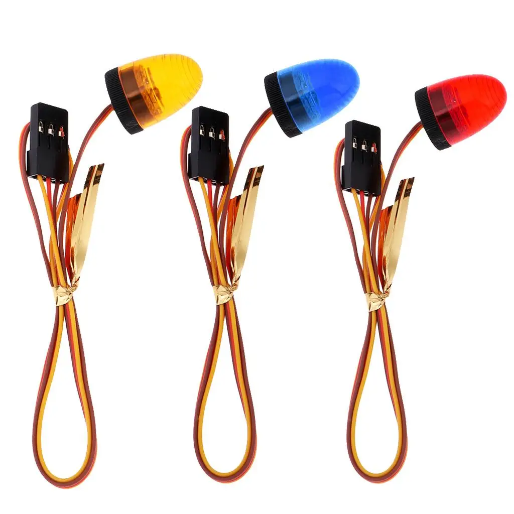 1 10 RC Car Buggy LED Flashing Light Rotating Replaceable Police Lamp for Rock Crawler Hobby