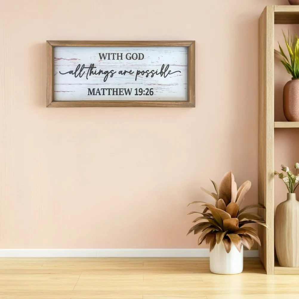 Wooden Rustic Wooden Wall Decor For Vintage Wall Decor Christian Bible Plaque Inspirational Signs Spiritual Quote