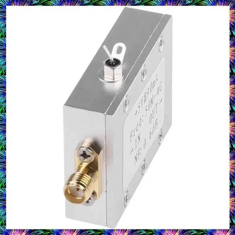 RF Amplifier Module Low Noise RF Amplifier Module Metal RF Amplifier Module Ham Radio Board LNA 50M-4Ghz NF=0.6DB
