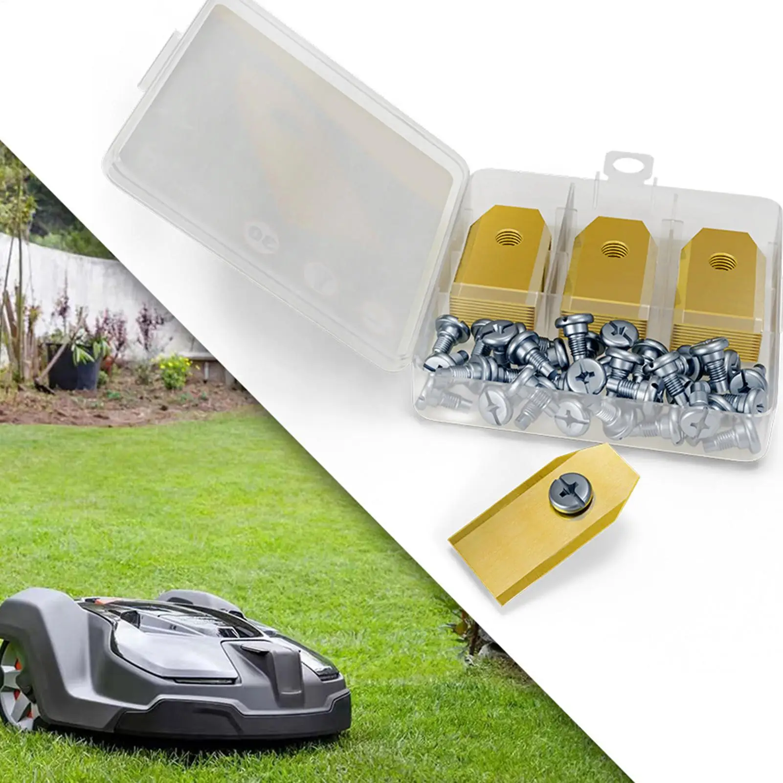 

Mower Accessories Efficient Trimmer Head Cutter Heavy-Duty 1 Set Stainless Steel Versatile Trimmer For Grass Cutting Trimming