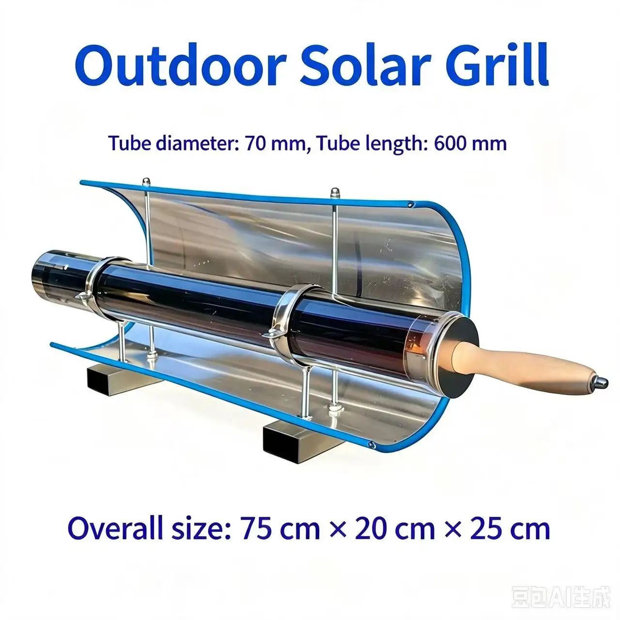 Portable Solar Grill Eco-Friendly BBQ Oven | Smokeless Outdoor Camping Cooker for Roast Meat & Bread