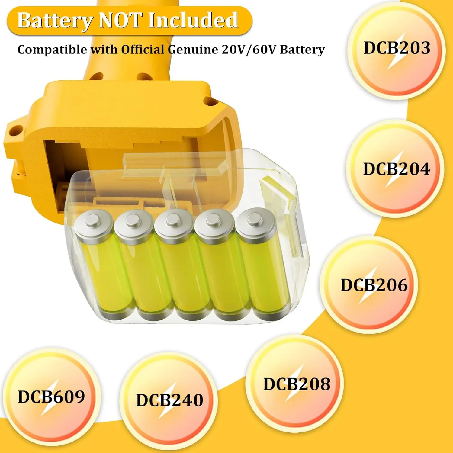 Lavapavimenti elettrico compatibile con batteria Dewalt 20V 60V (senza batteria), spazzola per pulizia a batteria da 1000 giri/min con 8 spazzole Hea