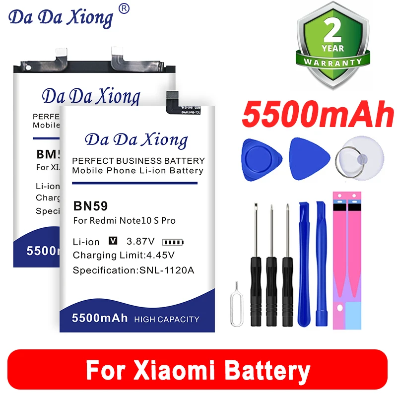 

2024 New High Quality BM4N BM4V BM4X BM44M BM55 BM58 BN53 BN55 BN59 Battery For Xiaomi Redmi Note 9 10 11 T S Pro Ultra 5G Mix 4