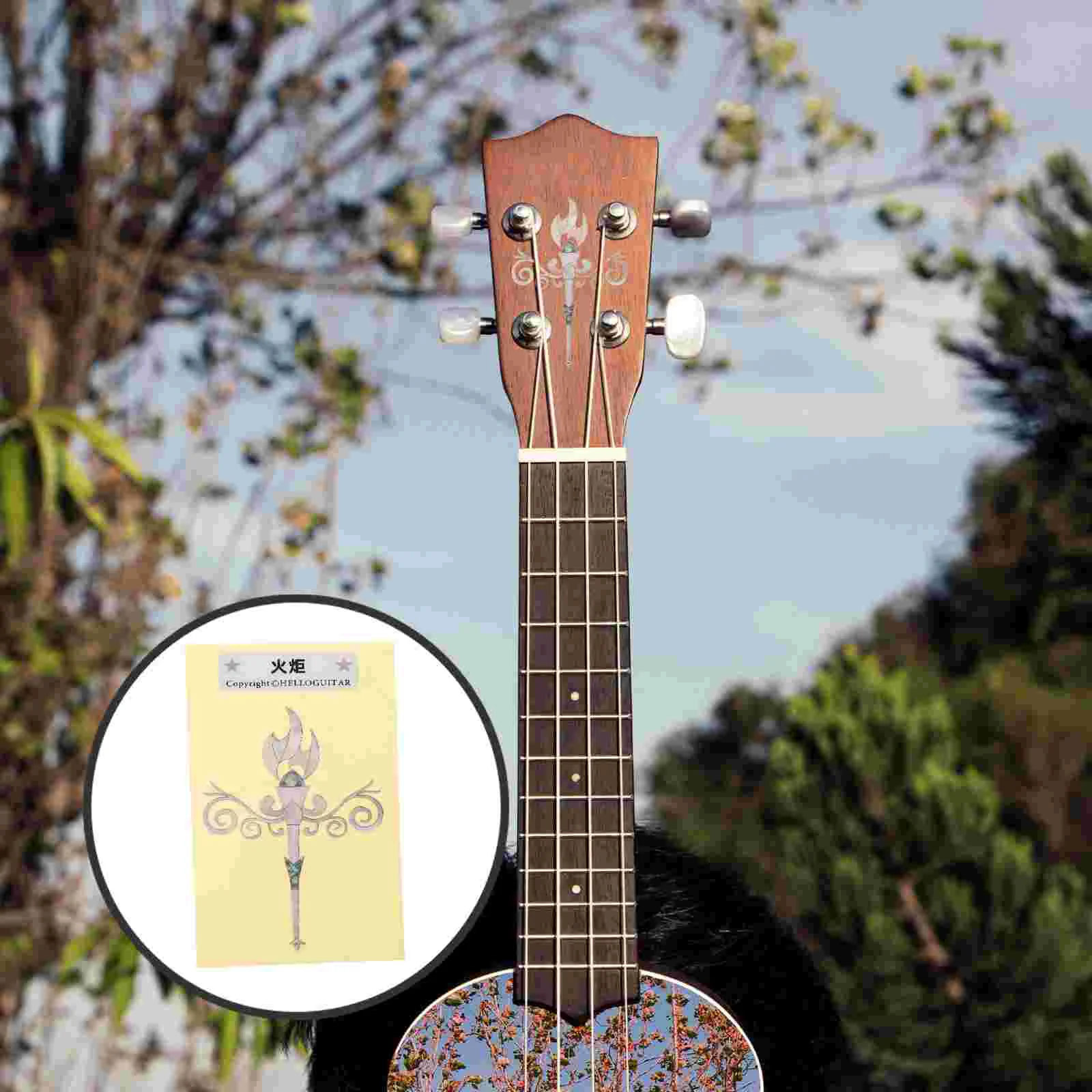 

Mosaic Personalized Guitar Stickers (Magnolia and Birds) Man Decals Flower Pvc Headstock