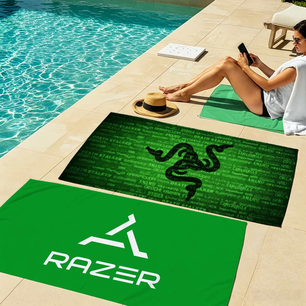 Fashion Modern Cool R-Razer Towel Soft Dry Beach Towels Trip Towel Swim Summer Holiday Vacation Bathing Pool Camp Gift