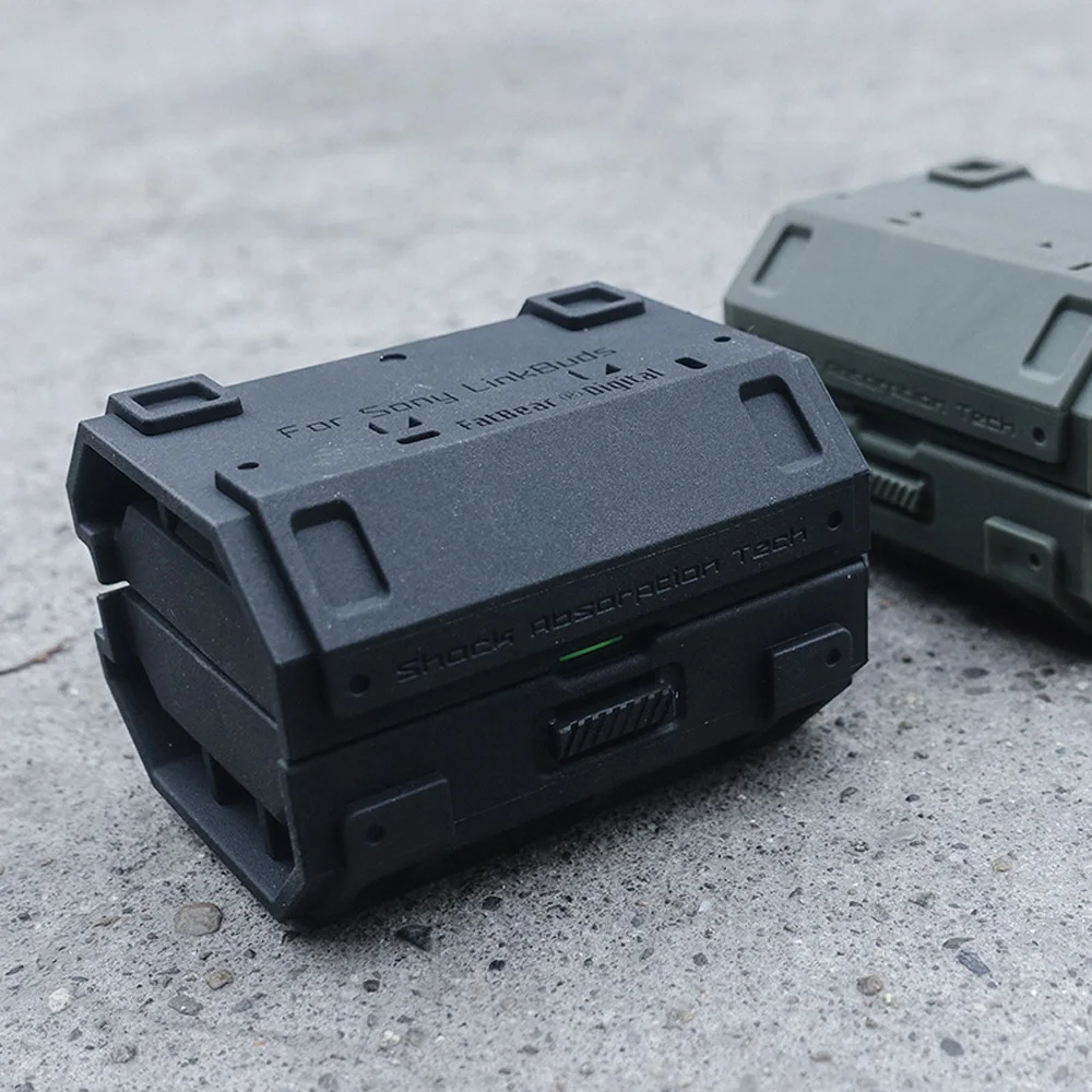FATBEAR for Sony LinkBuds WF-L900 Earbuds Earphones Tactical Military Grade Rugged Shockproof Armor Protective Skin Case Cover