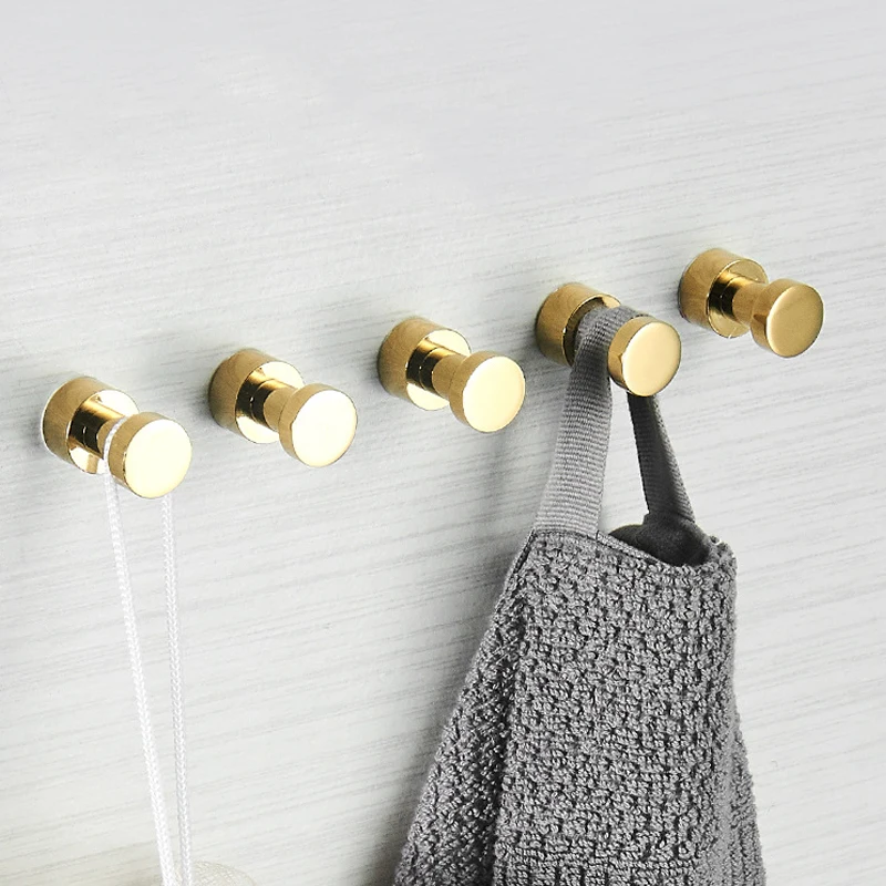 Brass Robe Hook, Bathroom Towel Hook, Heavy Duty Wall Mounted Coat Hanger, Kitchen Wardrobe Clothes Key Rack