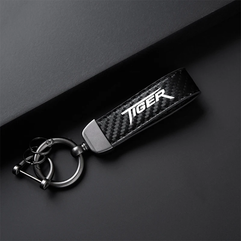 For Triumph TIGER 800 XR XRX XRT XCX XCA XC 2015-2023 Accessories High-Grade Carbon Fiber Motorcycle Keychain Holder Keyring